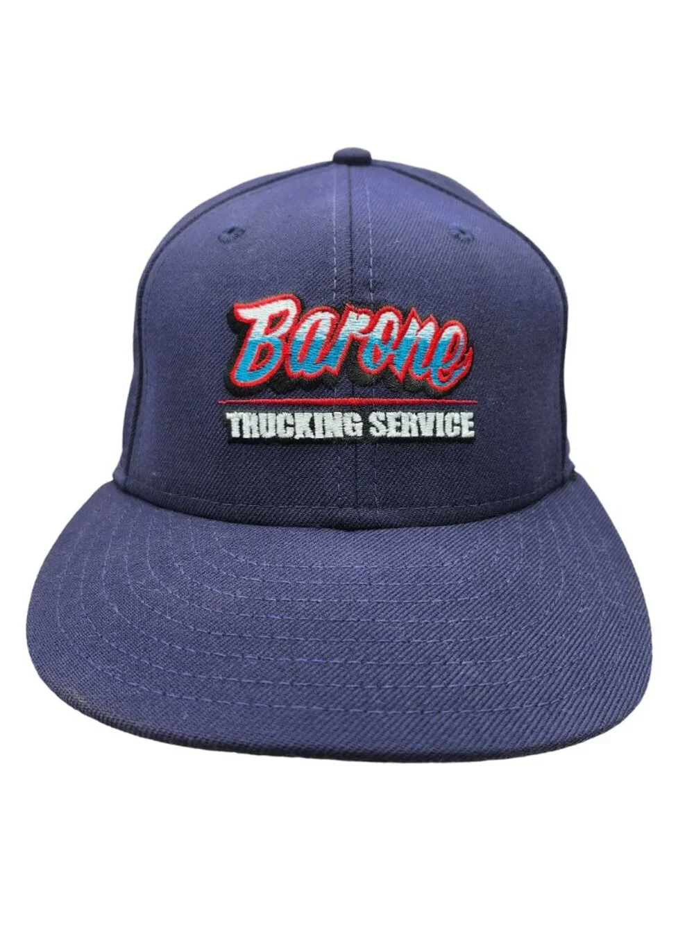 Barone Trucking Service Navy Blue New Era Snapback Hat Wool MD LG